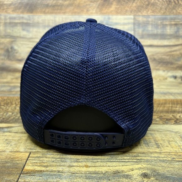 Lake Tahoe Mens Trucker Hat Navy Snapback Vintage Winter Sports Logo Nevada Cap - Picture 5 of 8